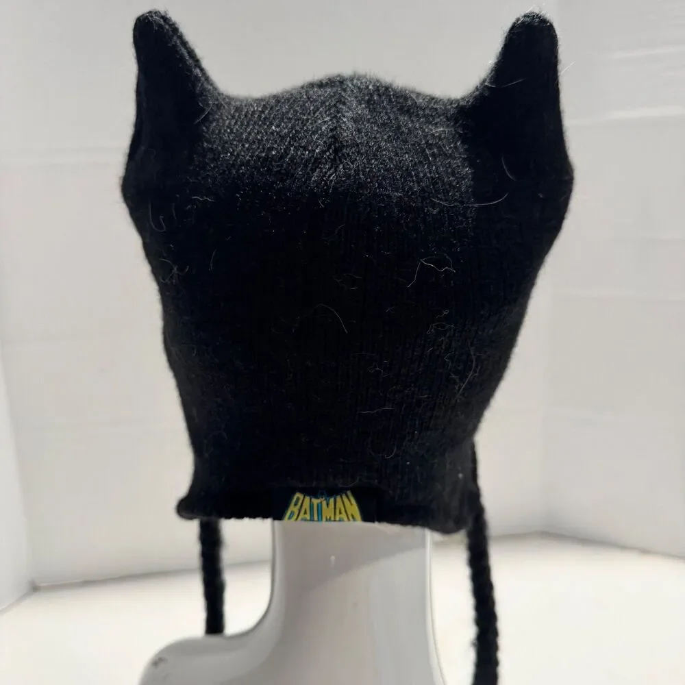 Batman Ski Knit Cap Dc Comics Black with cut out eyes One Size Beanie